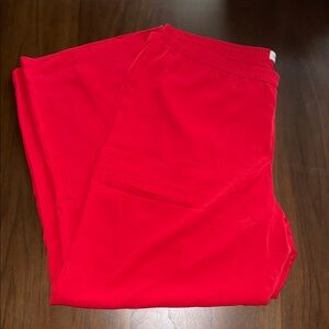 Abercrombie & Fitch Red Drapey Trouser